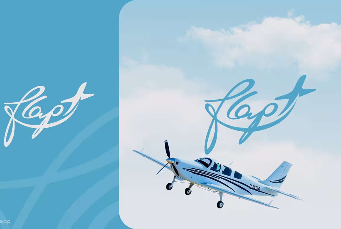 Aircraft logo design with elegant typography and dynamic airplane silhouette
