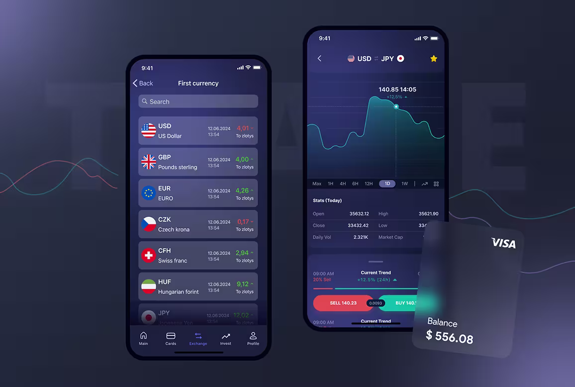 Crypto Trade mobile app UI design for seamless cryptocurrency asset management