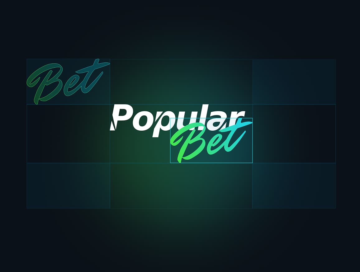 Popular Bet brand identity and logo design for online casino platform